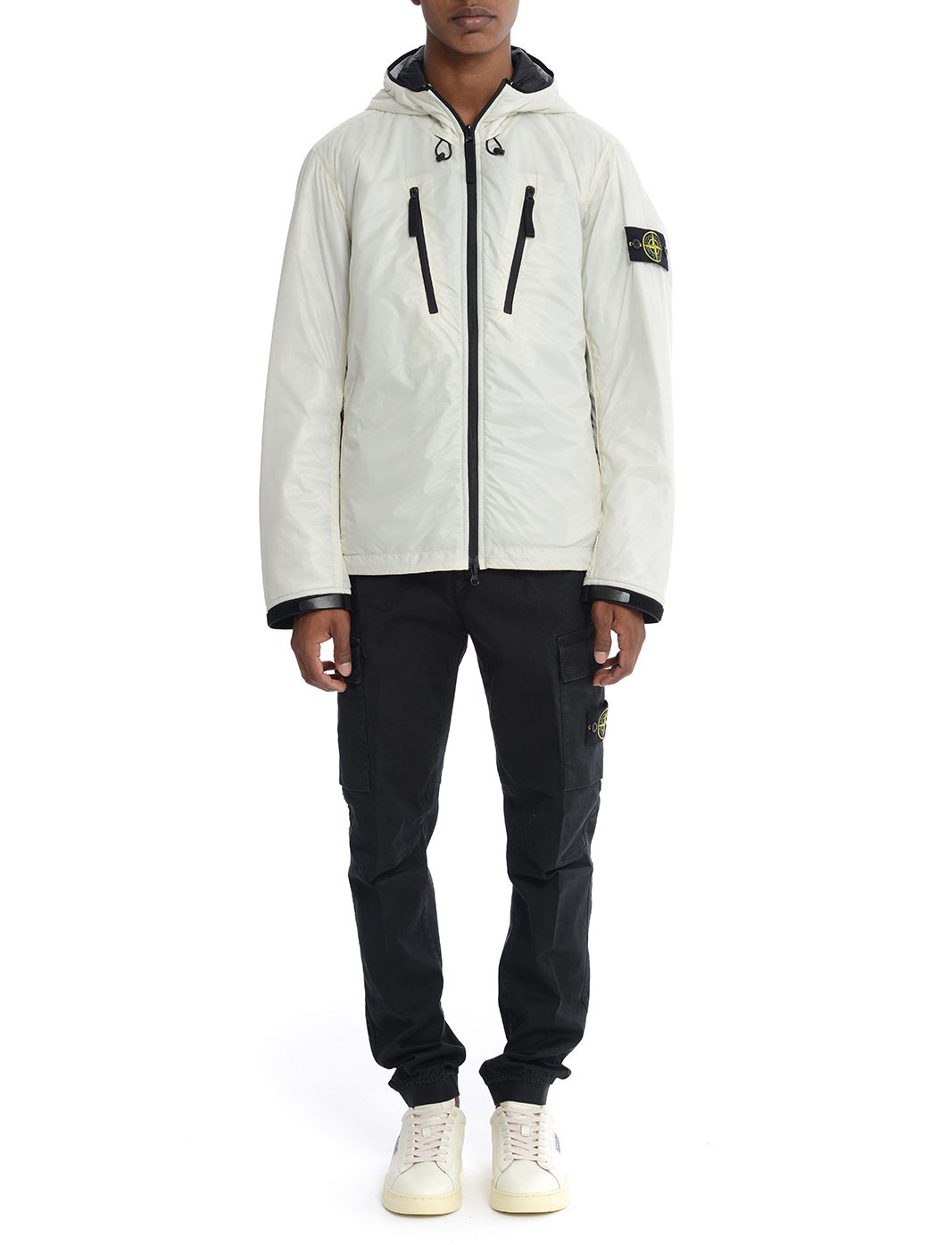 White stone island coat on sale