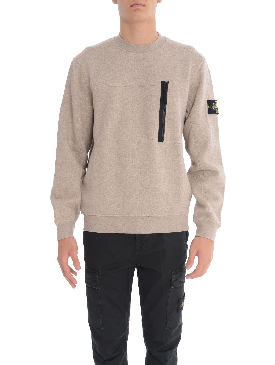 Stone island zip pocket sweatshirt hotsell
